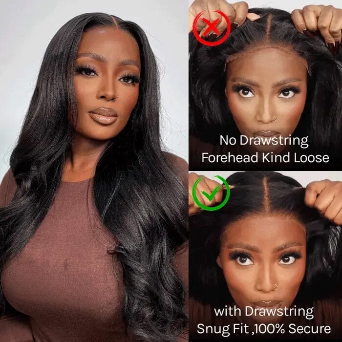 70% Off Yaki Straight Glueless 8x5 Pre Cut Lace Wig Pre Plucked Human Hair