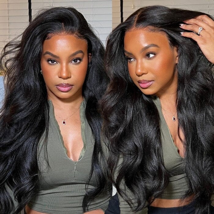 Perruque Yaki lisse sans colle 8x5 pré-coupée en cheveux humains vierges pré-épilés